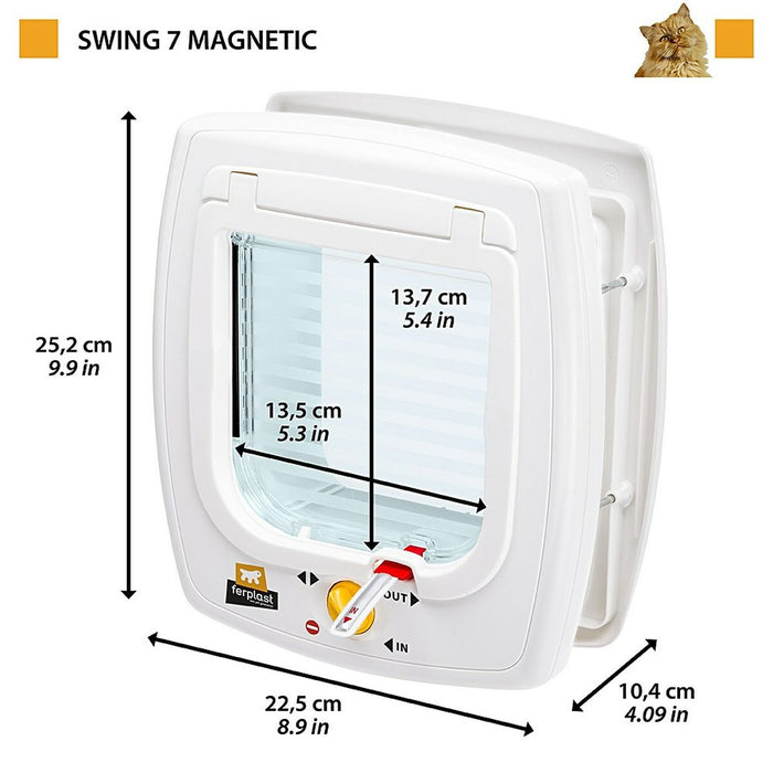 Ușiță pentru pisică Ferplast Swing 7 Maro Bronz Plastic