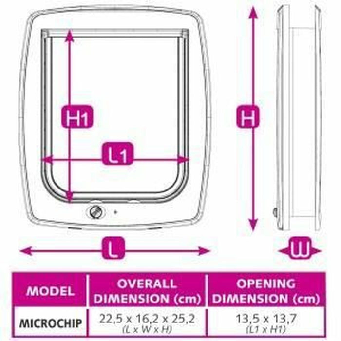 Ușiță pentru pisică Ferplast 22,5 x 16,2 x 25,2 cm Alb Plastic