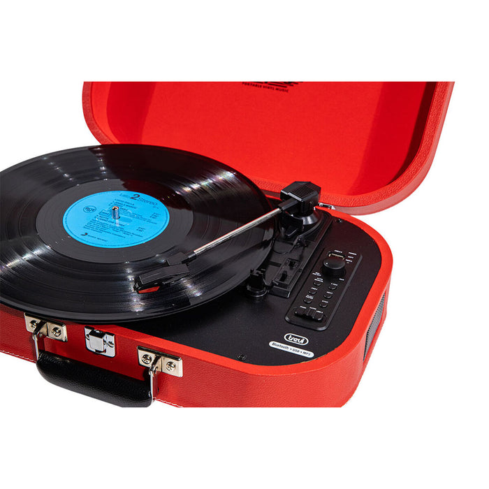 CD Player Trevi TT 1020 BT Stereo Bluetooth USB Baterie reîncărcabilă Roșu