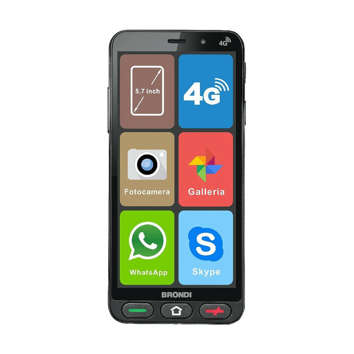 Smartphone Brondi AMICO S Negru 1 GB RAM 8 GB RAM Quad Core 5,7" 8 GB