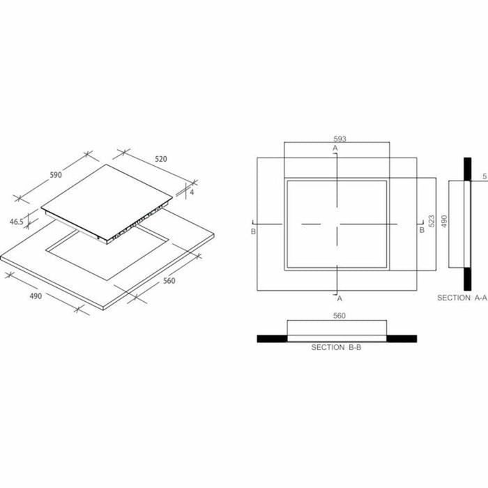 Plită vitroceramică Rosieres ROCTH64CT/2 6500 W 60 cm