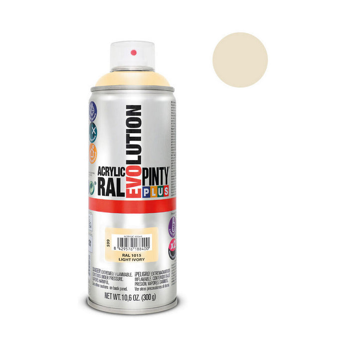 Spray cu vopsea Pintyplus Evolution RAL 1015 400 ml Light Ivory