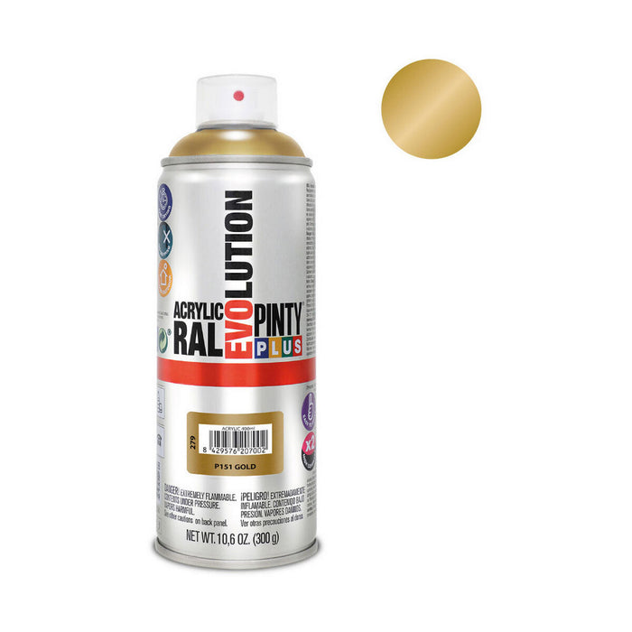 Spray cu vopsea Pintyplus Evolution P151 400 ml Aur