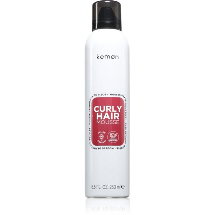 Spumă de coafat Kemon Curly Hair Mousse, pentru păr creț, volum, fixare medie, 250 ml