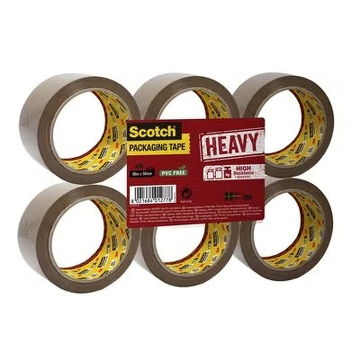 Bandă Adezivă Scotch Ambalaj Maro 50 mm x 66 m (6 Piese) (6 Unități)