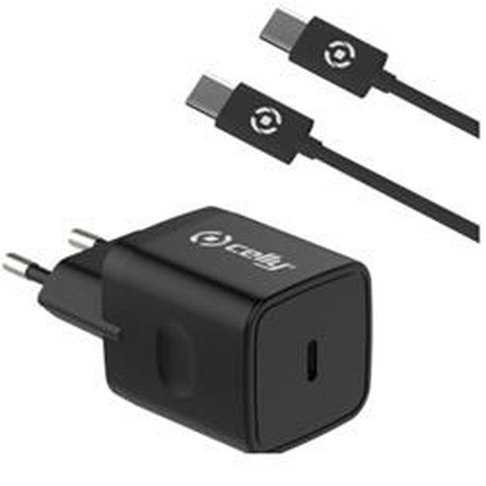 Încărcător de Perete Celly PLTC1C20WTYPEC Negru 20 W