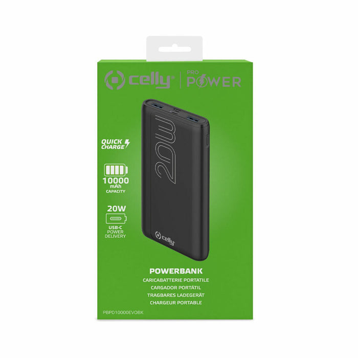 Powerbank Celly PBPD10000EVOBK Negru