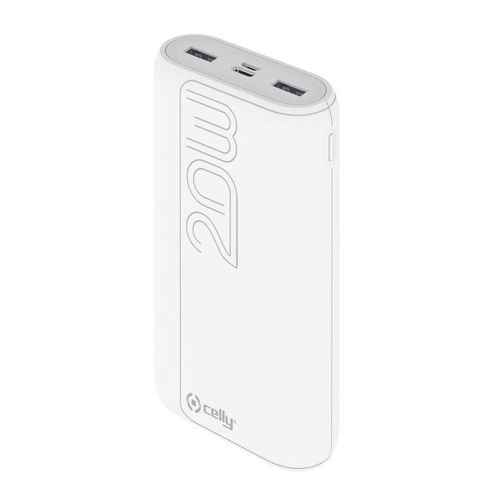 Power Bank Celly 20000 mAh Alb