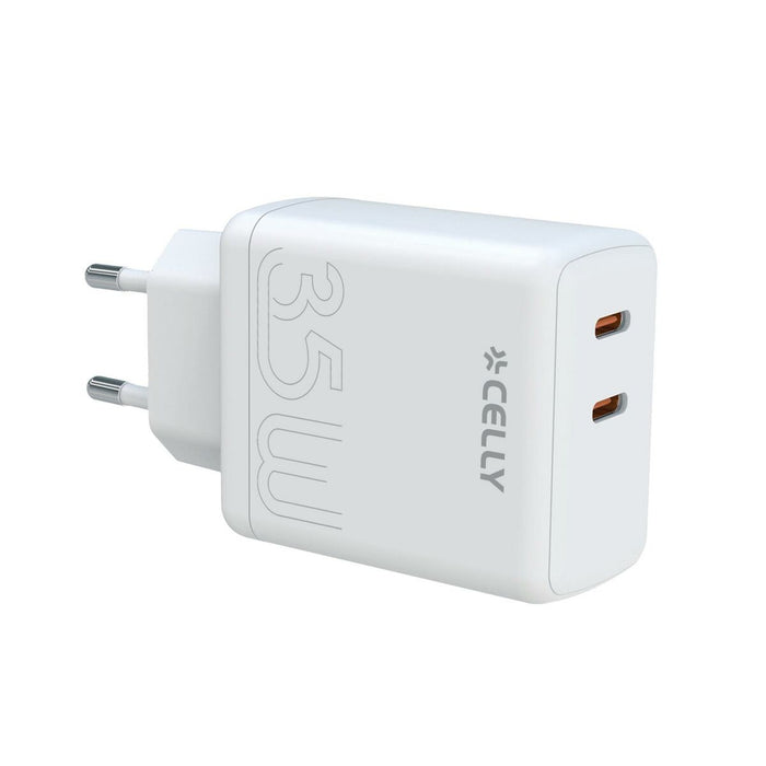 Încărcător de Perete Celly TC2USBC35WWH Alb