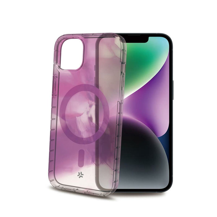 Husă pentru Mobil Celly iPhone 15 Mov Transparent