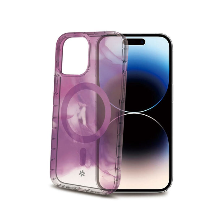 Husă pentru Mobil Celly iPhone 15 Pro Mov Transparent