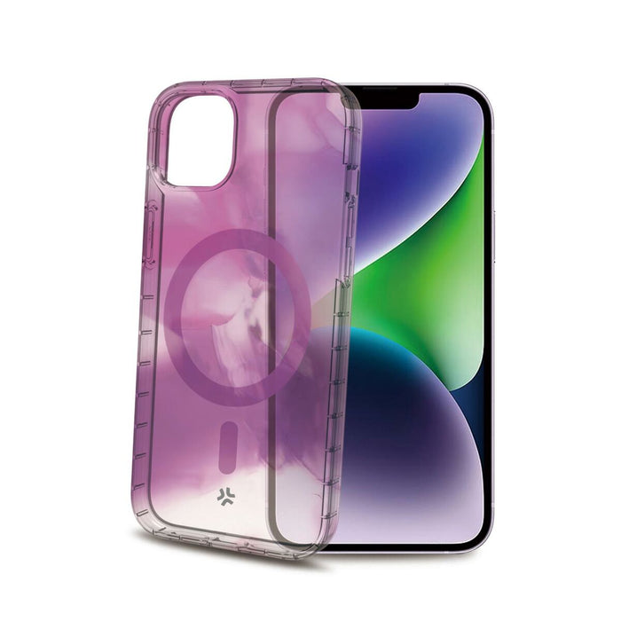 Husă pentru Mobil Celly iPhone 15 Plus Mov Transparent