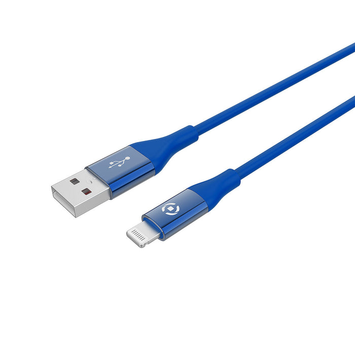 Cablu Lightning Celly USBLIGHTCOLORBL Albastru închis 1 m (1 Unități)