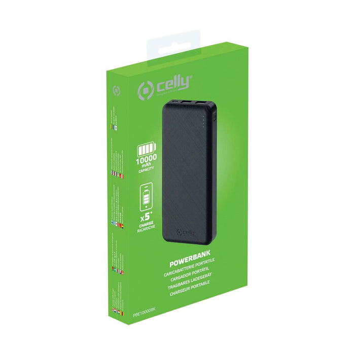 Power Bank Celly 10000 mAh Negru