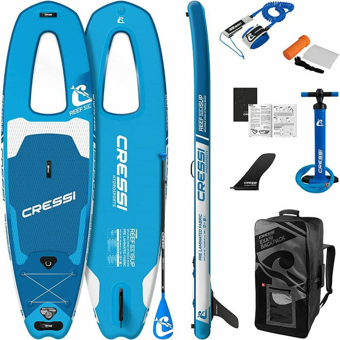 Placă gonflabilă de paddle surf cu accesorii Reef Window Cressi-Sub 10,2" Albastru