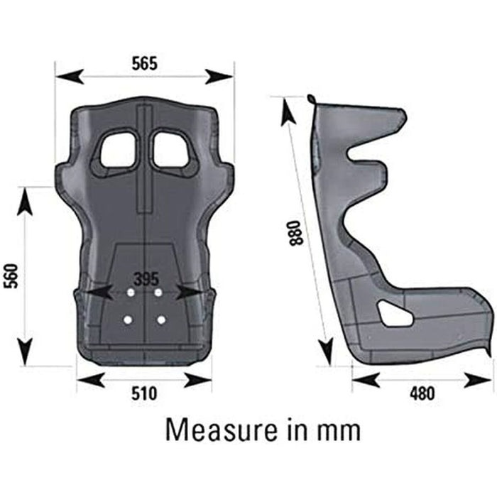 Scaun de curse OMP RS-PT2 FIA 8855-1999 Negru
