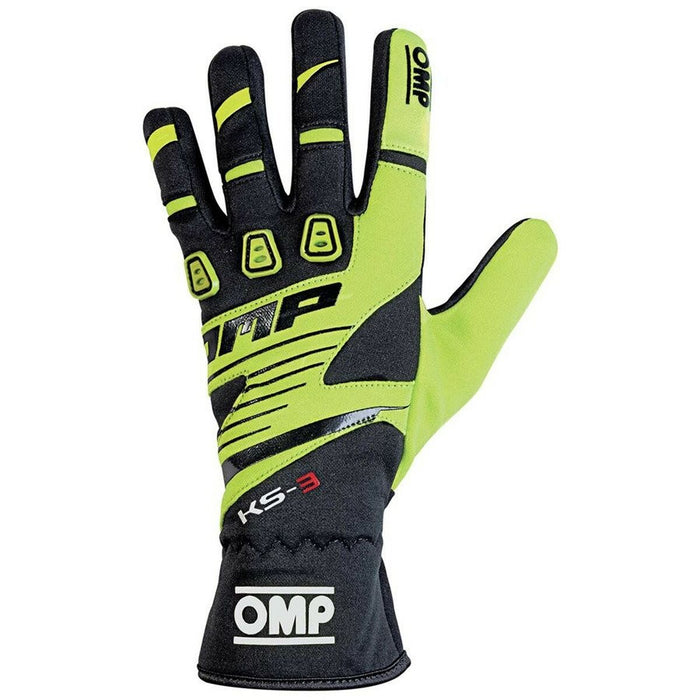 Karting Gloves OMP KS-3 Galben/Negru XS