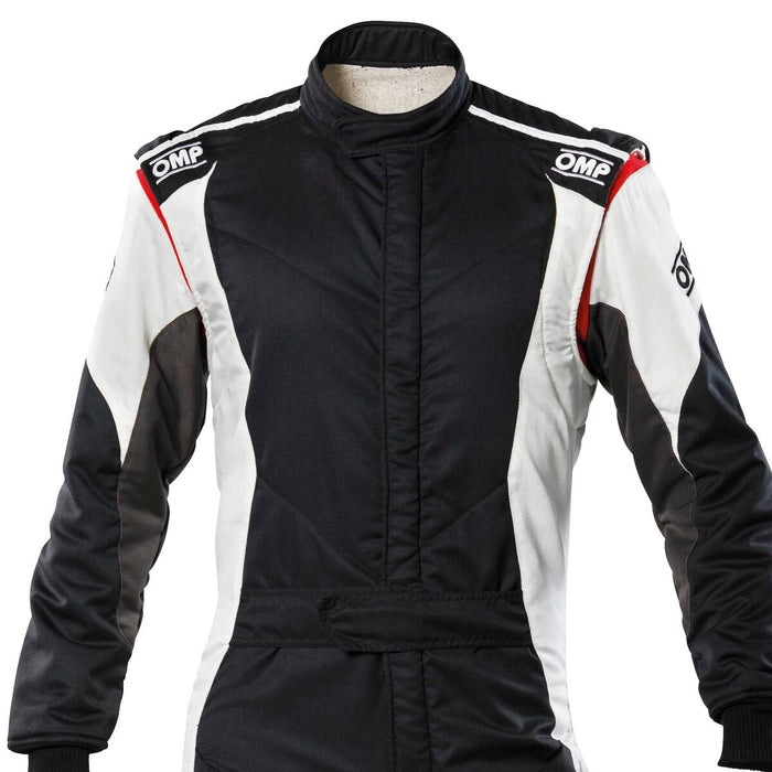 Salopetă de curse OMP FIRST EVO FIA 8856-2018 Alb Negru 54