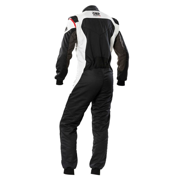 Salopetă de curse OMP FIRST EVO FIA 8856-2018 Alb Negru 54
