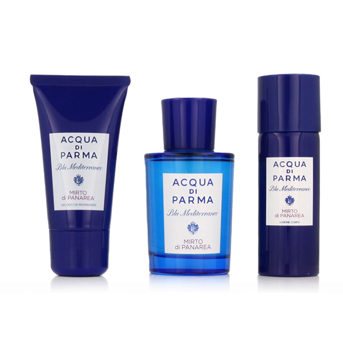 Set de Parfum Unisex Acqua Di Parma 3 Piese Blu Mediterraneo Mirto Di Panarea