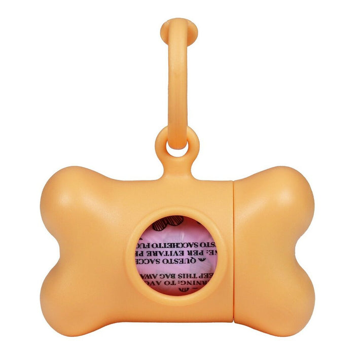 Dozator de Saci pentru Animale de Companie United Pets Bon Ton Nano Classic Câine Portocaliu Plastic reciclat (6 x 3 x 4 cm)