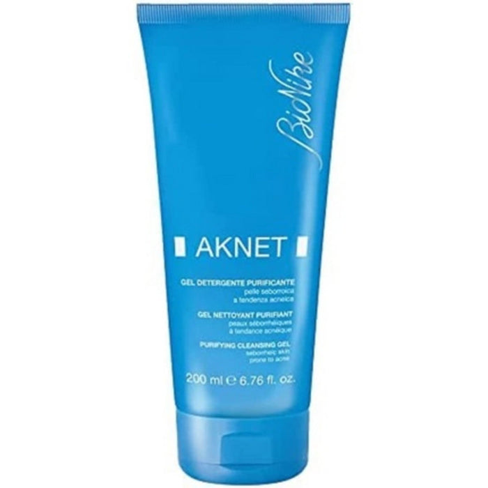 Gel de curățare facială BioNike Aknet, purifiant, pentru ten seboreic cu tendință acneică, 200 ml