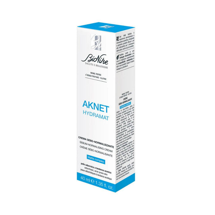 Cremă de față BioNike Aknet Hydramat, sebo-reglatoare, efect matifiant, zi și noapte, 40 ml
