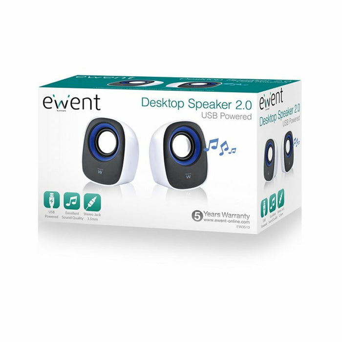 Difuzoare PC Ewent EW3513 Alb Negru 5 W