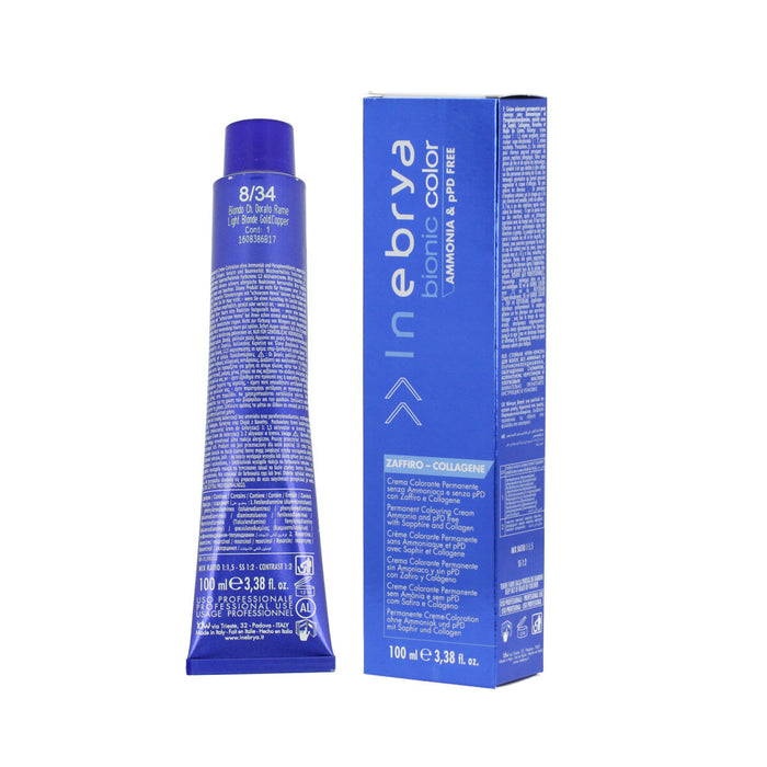 Vopsea Permanentă Inebrya Bionic Color Nº 8/34 Light Blonde Golden Copper 100 ml