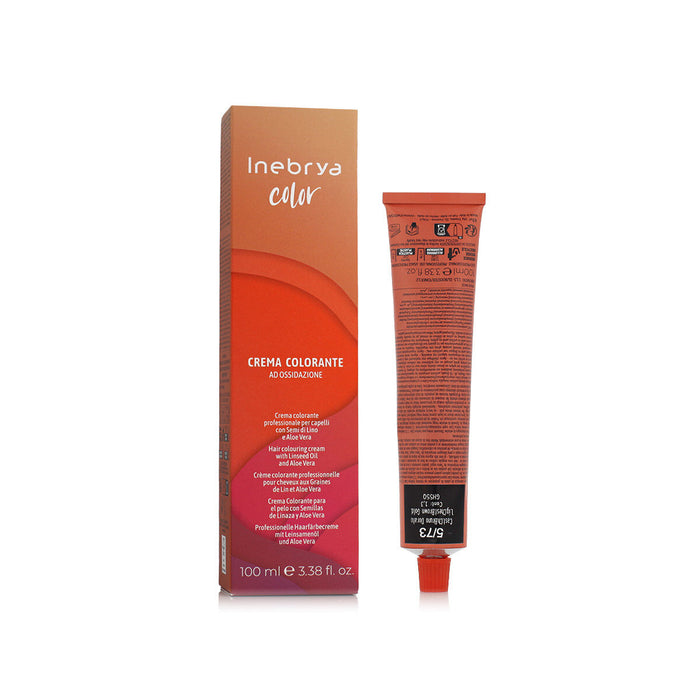 Vopsea Permanentă Inebrya Color Nº 5/73 Light Chestnut Brown Golden 100 ml