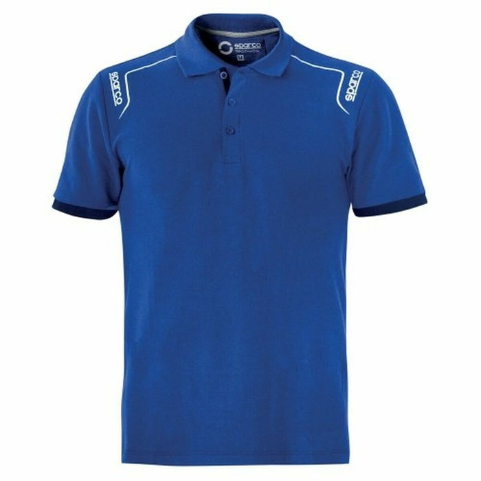 Tricou Polo cu Mânecă Scurtă Bărbați Sparco TECH STRETCH Albastru