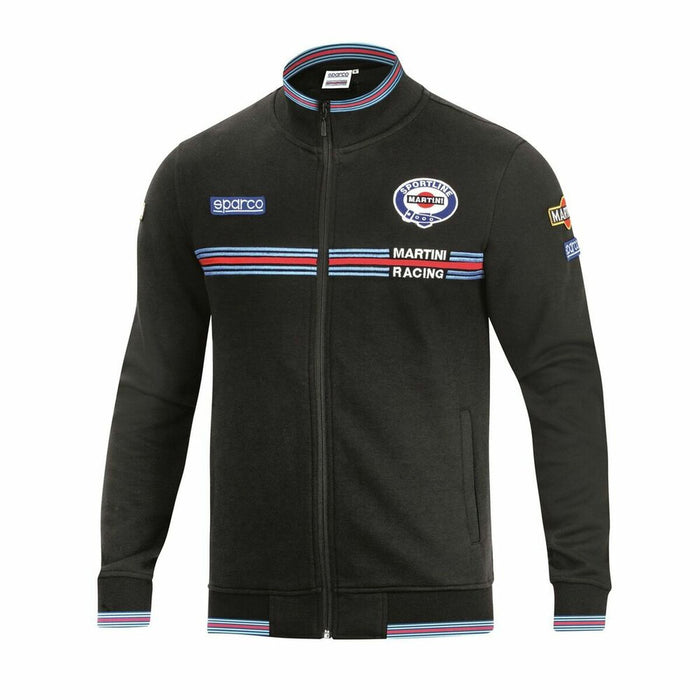 Hanorac fără Glugă Bărbați Sparco MARTINI RACING Negru Mărimea XL