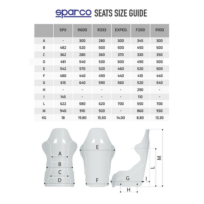 Scaun de curse Sparco R100 Negru/Gri
