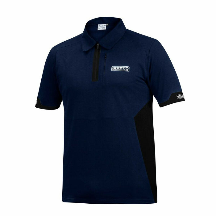 Tricou Polo cu Mânecă Scurtă Bărbați Sparco S01367BMNR2M Albastru/Negru M