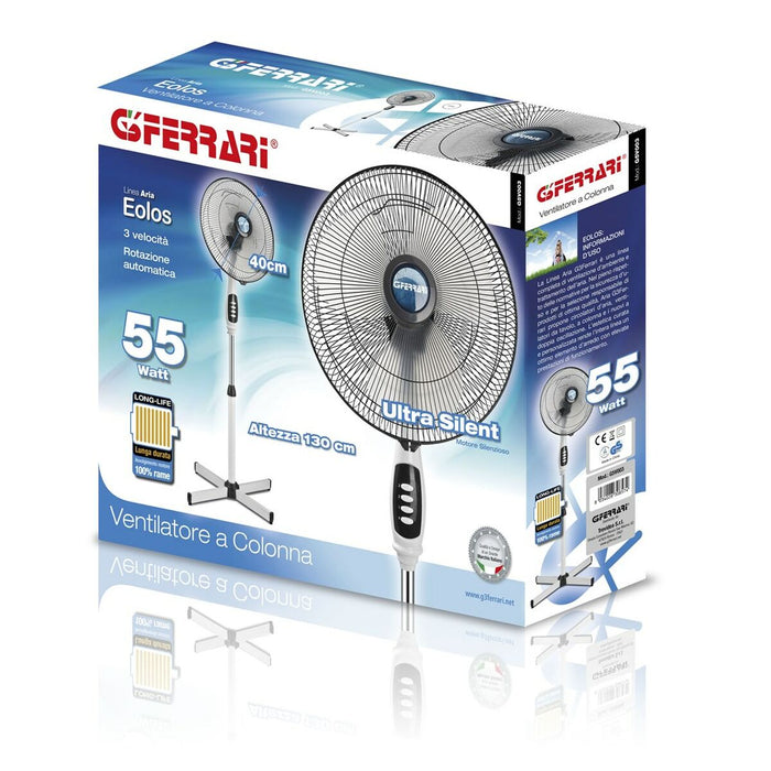 Ventilator cu Picior G3Ferrari Eolos Alb Gri