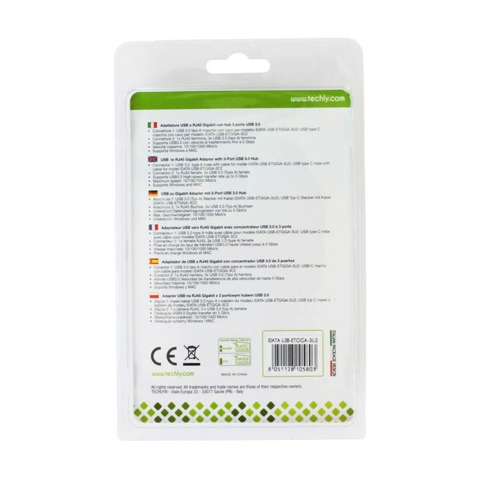Adaptor USB Techly 105803 0,4 m
