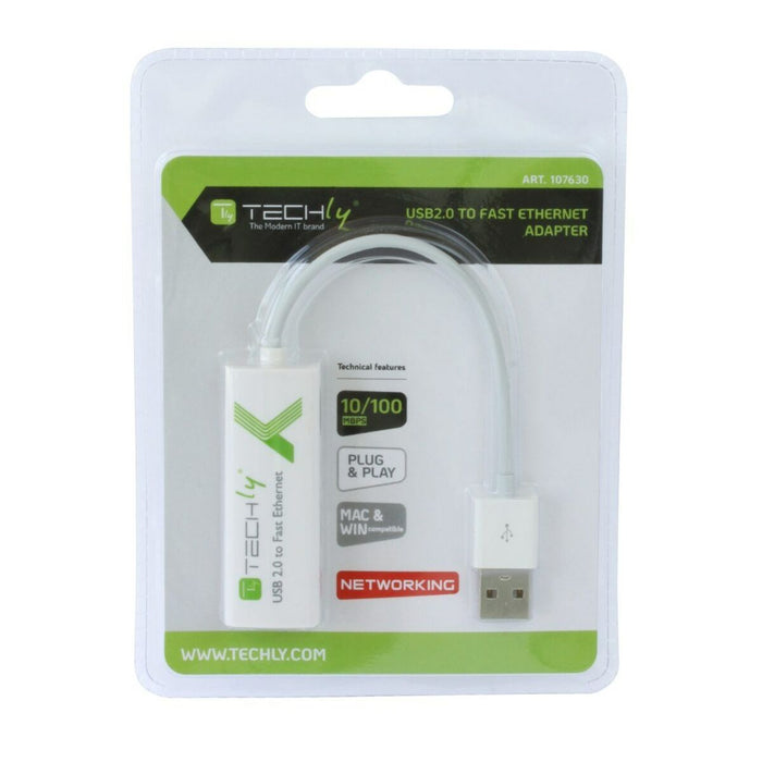 Adaptor USB la Ethernet Techly 107630 15 cm