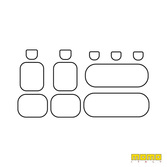 Set de Huse pentru Scaune Momo MOMLSC050BR Negru Roșu 11 Piese