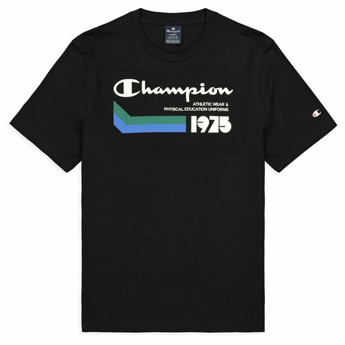 Tricou cu Mânecă Scurtă Bărbați Champion Athletic Negru