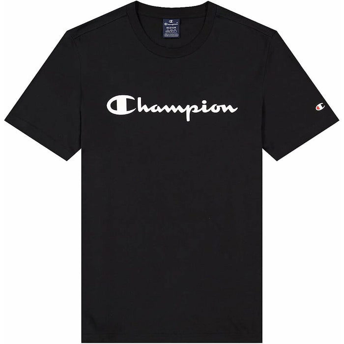 Tricou cu Mânecă Scurtă Bărbați Champion Crewneck Negru