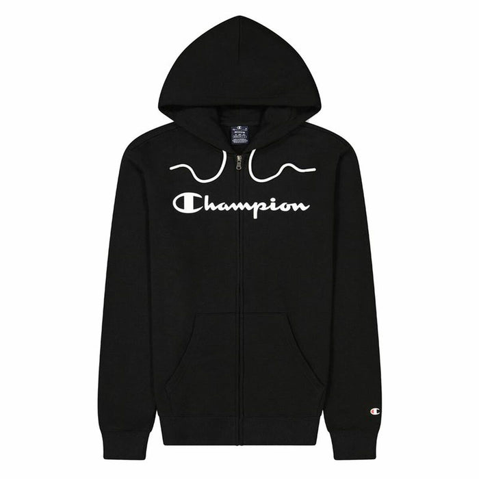 Hanorac cu Glugă Bărbați Champion Hooded Full Zip Negru