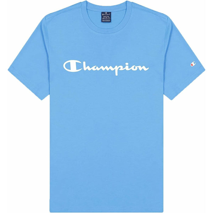 Tricou cu Mânecă Scurtă Bărbați Champion Crewneck Albastru