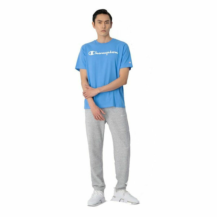 Tricou cu Mânecă Scurtă Bărbați Champion Crewneck Albastru
