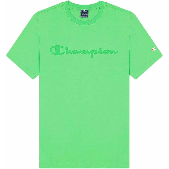 Tricou cu Mânecă Scurtă Bărbați Champion Crewneck Verde