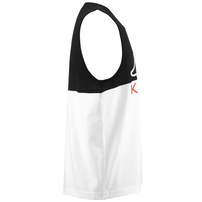 Tricou de Bărbați fără Mâneci Kappa Eric CKD Alb Negru