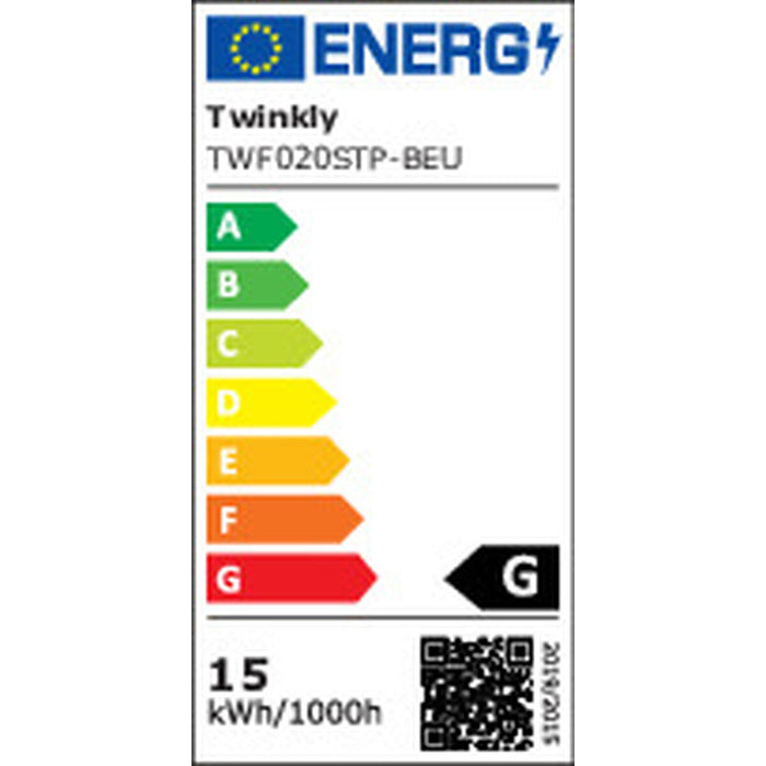 Ghirlandă de lumini LED Twinkly TWF020STP-BEU Negru Multicolor G Modern