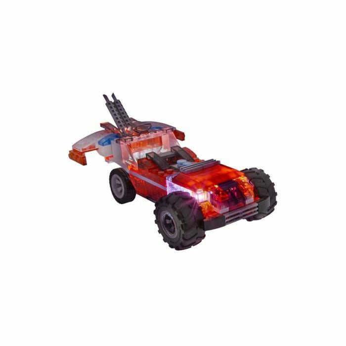 Vehicule de Construcție Laser Pegs Red Vehicle - 4 in 1 + 8 Ani Lumină LED 185 Piese