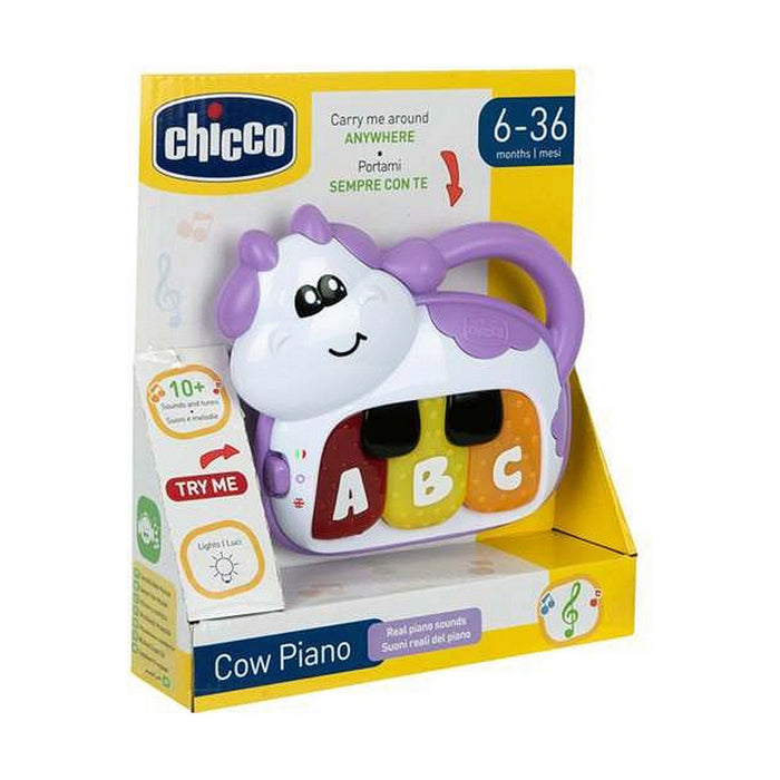 Pian Interactiv pentru Bebeluși Chicco Vacă Lumini cu sunet