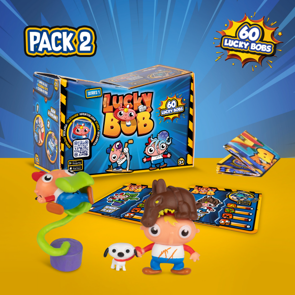 Set de 2 figurine IMC Lucky Bob, Seria 1, accesorii surpriză, 3+ ani