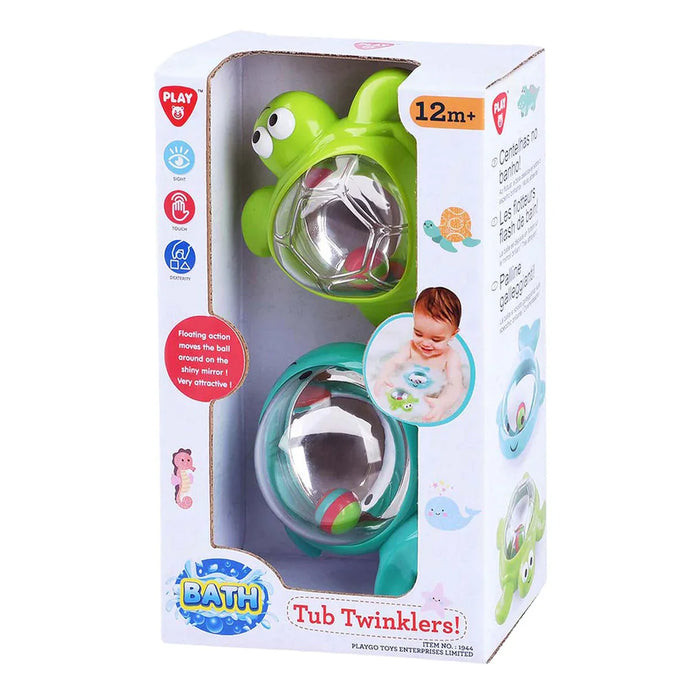 Set jucării de baie PlayGo Tub Twinklers, țestoasă și balenă, 12+ luni
